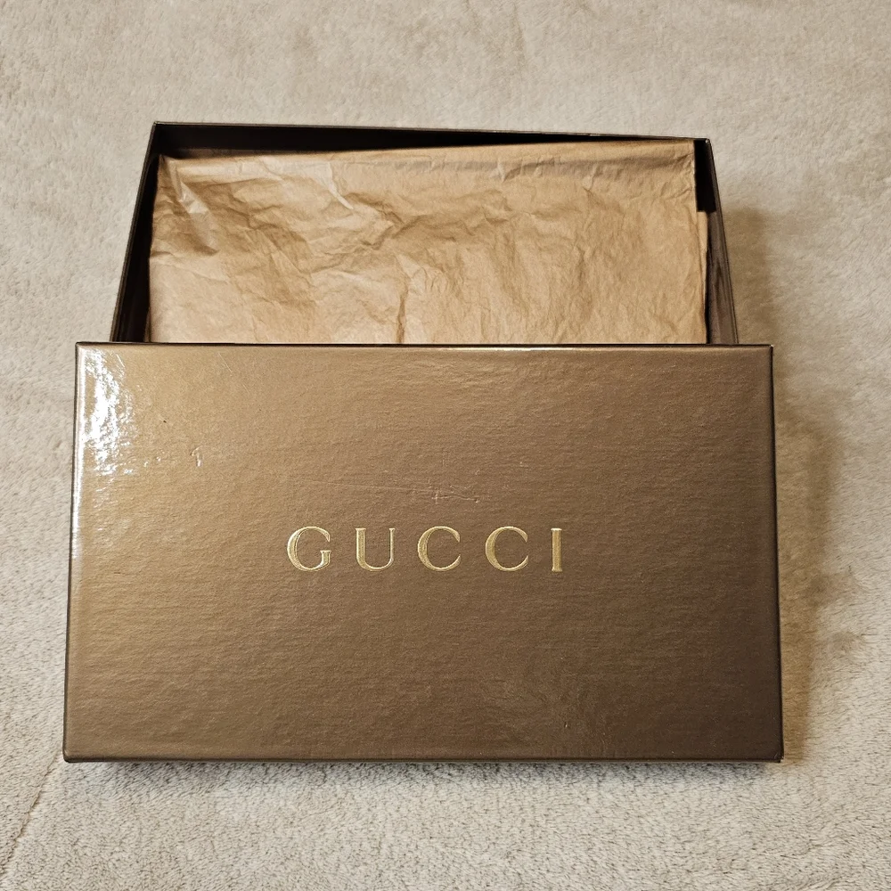 Gucci Rare Silver canvas Long Wallet with Box